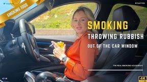 Smoking Throwing Rubbish Out Of The Car