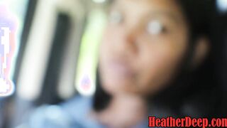 Hurricane Irma Survivor 8 Month Pregnant Thai 19 Yo Deep Throat Throatpie Cum Drink into Vehicle