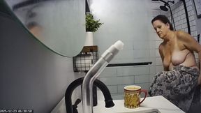 Mrs. Joanne Tanner a Real Public Schoolteacher with Big Natural Tits Exposing Herself in the Shower 12-23-2025