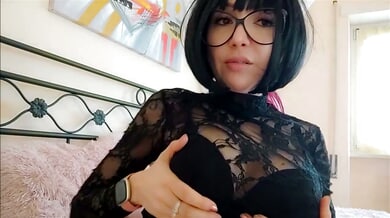 Chantal performs a seductive homemade striptease in lace and leopard print