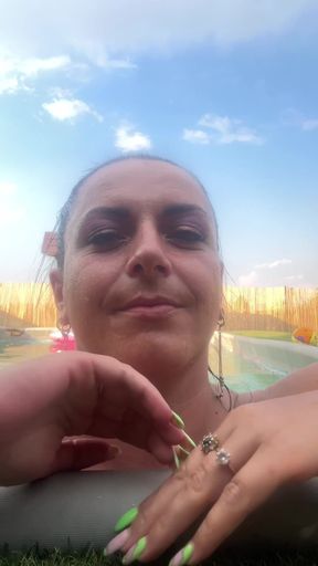 Thong Bikini Pool Tease - Wet Dance & Playful Vibes