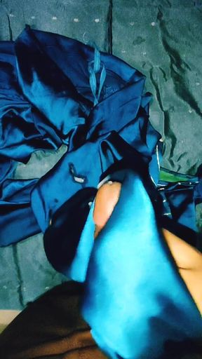 Satin Silk Handjob Porn - Handjob and Cum on *** Satin Silky Blue Suit Salwar of Nurse (70)