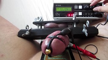 E-STIM, BALL VICE &amp_ COCK RESTRAINT WITH EROSTEK ET-312B