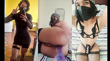 Twink TrapyAle plays by sucking a hard cock and then sticking it in his hot tight ass