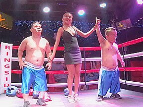 Midget boxing in Thailand lead to sex with the sexy Asian ring girl