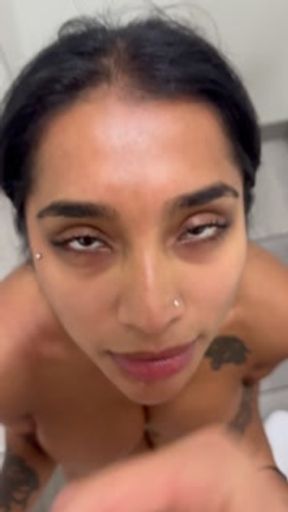 Sex in the airport bathrooms with my busty wife Huge Facial Cum -Yasmina Khan- Brady Bud