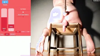 Live Edging Session with Fucking Machine Anal and Intense Orgasm