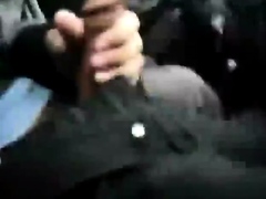 Wank in the Taxi Driver's Side -