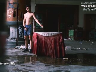 Oriental schlongs gulp urinate and bang, Tyler Wu dominated and used