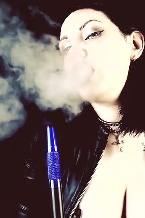 Goth darkside smoking JOI and tease