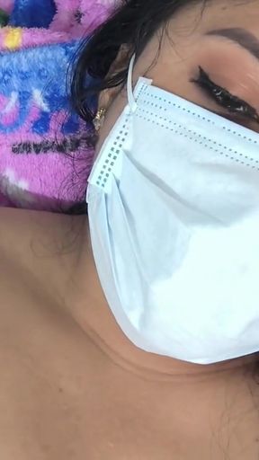 big tits and open legs showing her dry vaginal package   Clip 3
