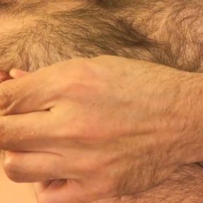 Hairy Stud Plays With Chest &amp; Nipples