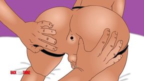 ts-bella d uses her big bubble but to make a bbc creampie in her from anal sex