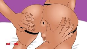 ts-bella d uses her big bubble but to make a bbc creampie in her from anal sex