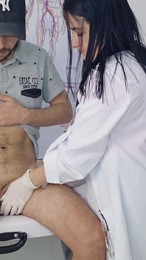 Patient tries to hide his erection from the nurse amidst the World Cup atmosphere   Clip 1