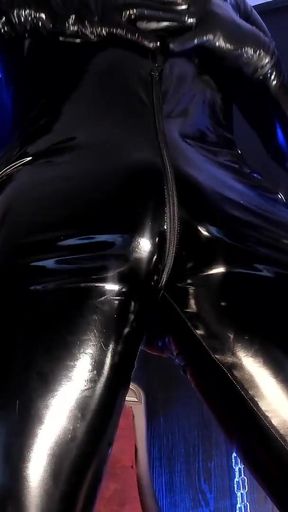 Get on your knees and pray to my big latex-covered ass   Clip 1