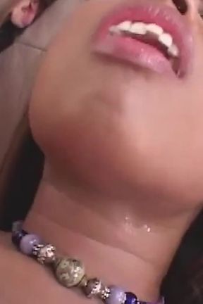 Dark Tanned Asian Vixen Nadi Phuket Takes a Facial After a Wild Butthole Drilling