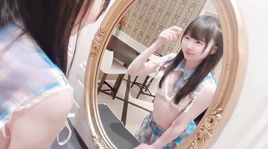 Ahegao voice training destroys petite idol while squealing on camera