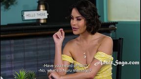 Nicole Aria Gives Her Friend Seth A Sensual NURU Massage
