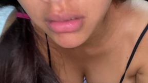 Amateur Latina MILF gets her huge tits milked and cums hard