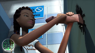 3DGSPOT - Nubile Cheerleader Sucks And Tears up A Random Humungous Hard-on In Glory Crevasse! UNCENSORED FUCK-FEST!