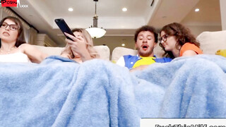 "Threesome Fever - Three Hotties Sharing One Guy In A Wild Orgy"