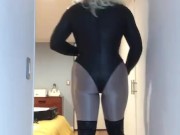 Ingrid the Domme (fetish, female mask, trans, crossdress, masking, transformation, platform heels)