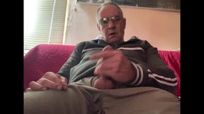Old Man Smoking and Masturbating