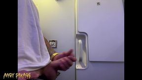 self jerk solo on an airplane