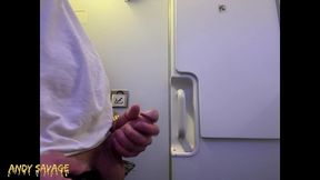 self jerk solo on an airplane