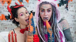 Girls Are Having Halloween Anal Hell Fun - Anuskatzz and Stacy Bloom