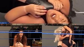 Blonde vs brunette (lift and carry, bear hugs and submission)