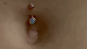 Belly Button Piercing Lick And Finger