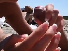 Beach blowjob and cum - HOTWEBCAMTEENS .ORG