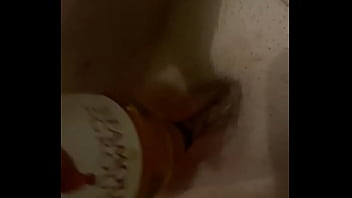 My wife fucking her pussy with a bottle