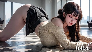 Asian Korean Slut Fucked Hard by Ancient Old Man [AI]