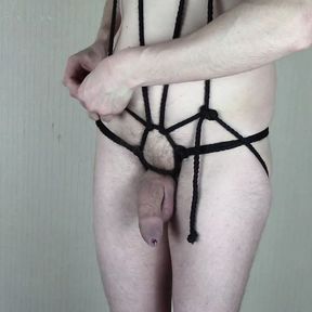 My first attempt at tying myself up