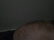 pregnant man with hairy belly in labor.