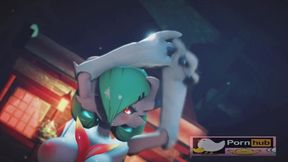 Thirsty Gardevoir crave Goblin dick&#x1F346;'s 3D glory hole, slurping cock&#x1F346; like blue divinity!