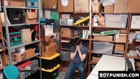 BoyPunish.com - Sexy young thief's explosive cumshot while being bareback fucked by a