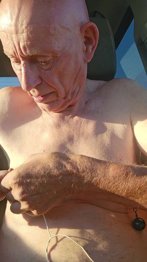 Key moment from &quot;nipple torture with spiked clamps and tens unit&quot;