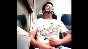 Cumming On an Italian Train: Hot Gay Masturbation Fetish Adventure