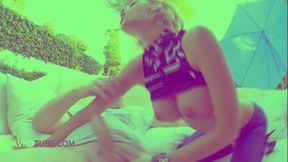 Erica Fontes showcases her Big tits and Shaved Pussy in a sensual display of beauty and