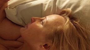 Amateur Blonde Mature Wife Enjoys Footjob and Body Worship