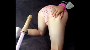 Penetracion Anal - Jovencita Caliente mariqutas - LadyBoy Jugando con Gran Dildo- Tranny - Ruby Queen