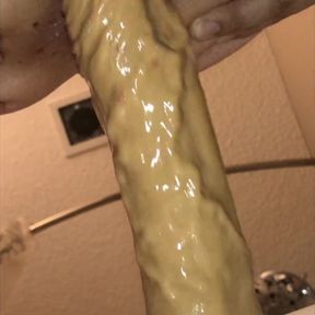 Fucking My Ass with 8 Dildo, Stretching My Ass and Making It Creamy