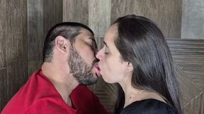 Deep and delicious kisses between a real-life couple - by Billy Thompson and Jennifer Scott - CLIP 2