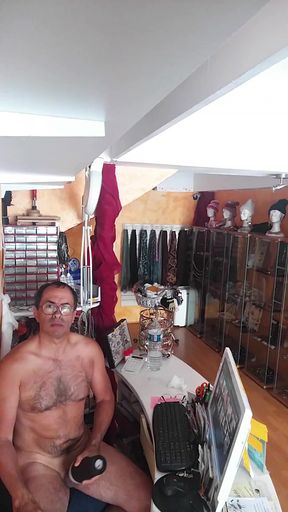 Exhibited and jerked off in shop in full view of everyone in Bourges