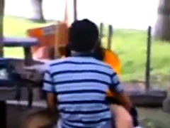 Paki indian public sex on bench