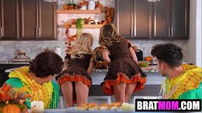 Mom Pussy Makes A Perfect Thanksgiving Enzo East, Gigi Dior, Kathryn Mae, Parker Ambrose